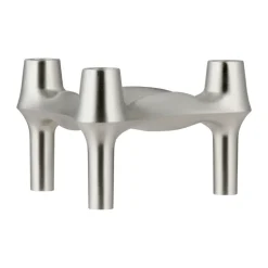 STOFF BMF candle holder, Brushed chrome