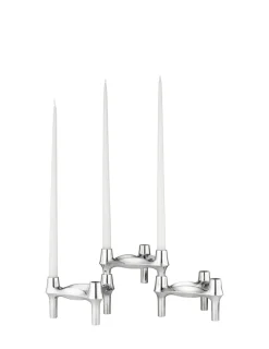 STOFF Nagel BMF candle holder 3-pack, Chrome