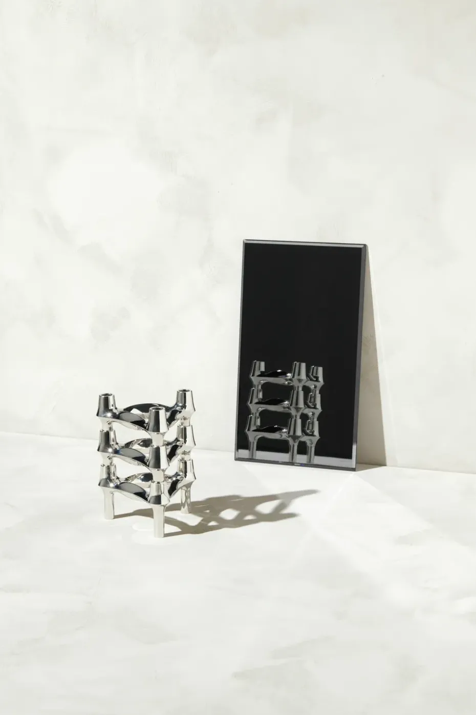 STOFF Nagel BMF candle holder 3-pack, Chrome
