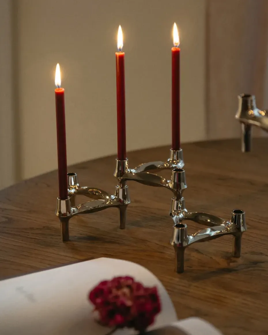 STOFF Nagel BMF candle holder 3-pack, Chrome