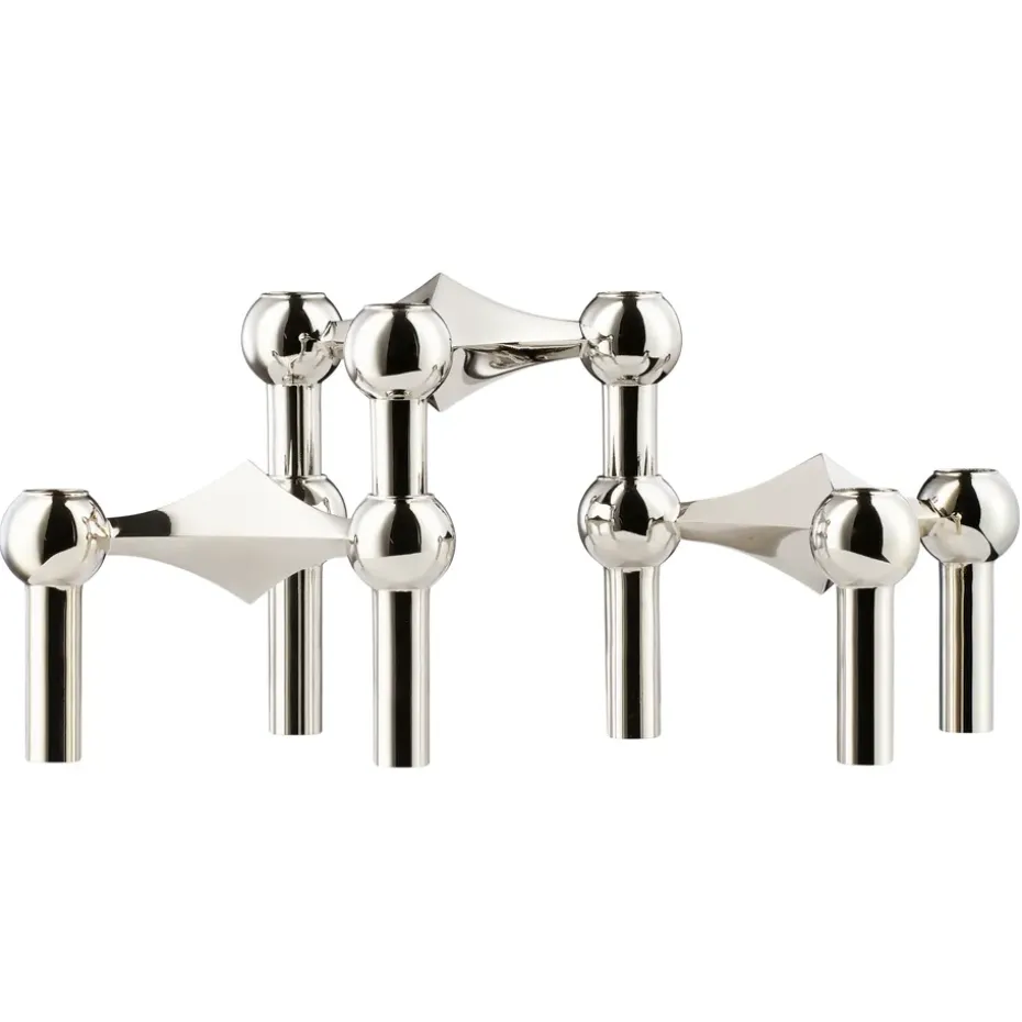 STOFF Nagel candle sticks 3-pack, chromium