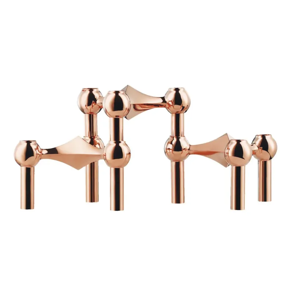 STOFF Nagel candle sticks 3-pack, Rosé gold