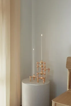 STOFF Nagel candle sticks 3-pack, Rosé gold