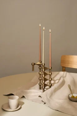STOFF Nagel candle sticks 3-pack, Bronzed brass