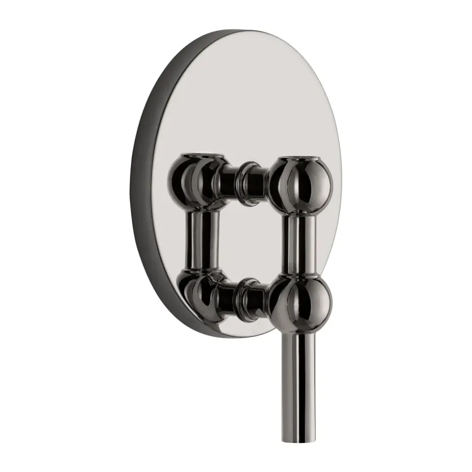 STOFF Nagel candle sticks wall, Black chrome