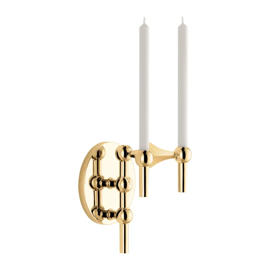 STOFF Nagel candle sticks wall, Brass
