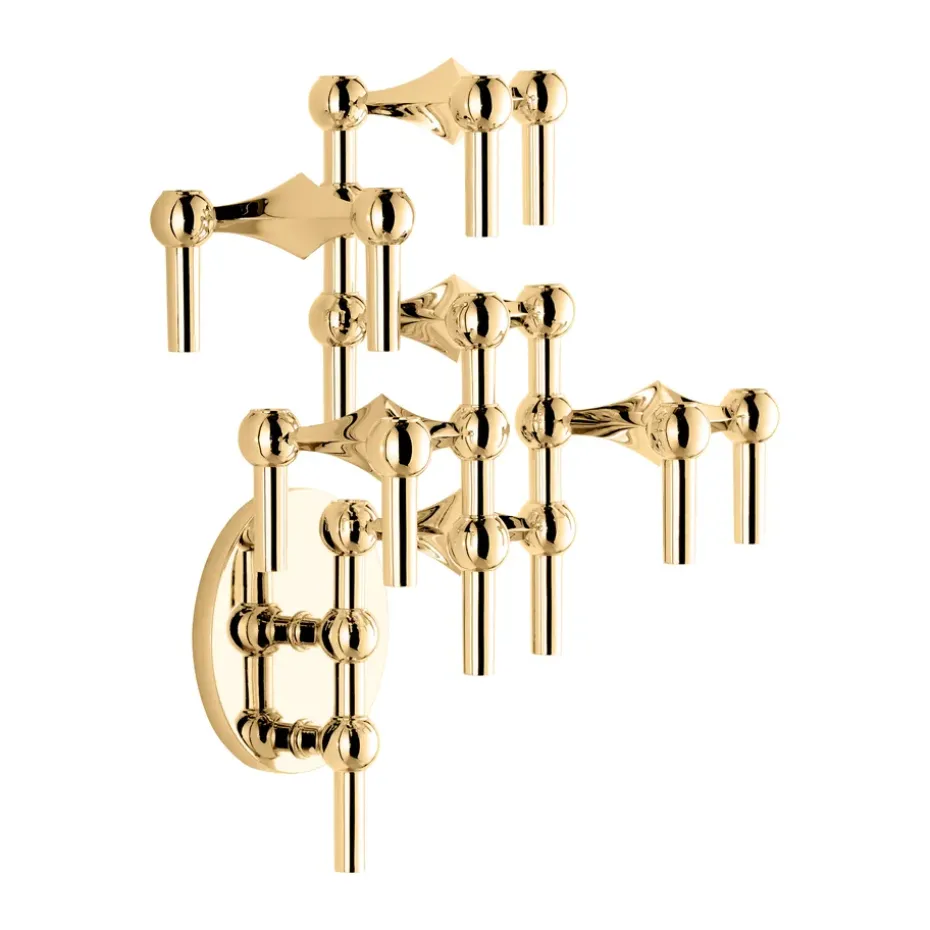 STOFF Nagel candle sticks wall, Brass