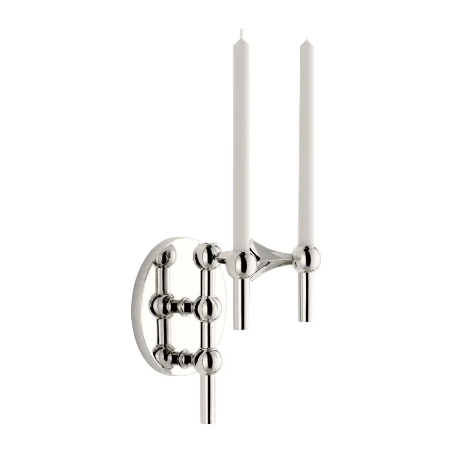 STOFF Nagel candle sticks wall, Chrome