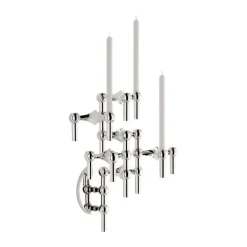 STOFF Nagel candle sticks wall, Chrome