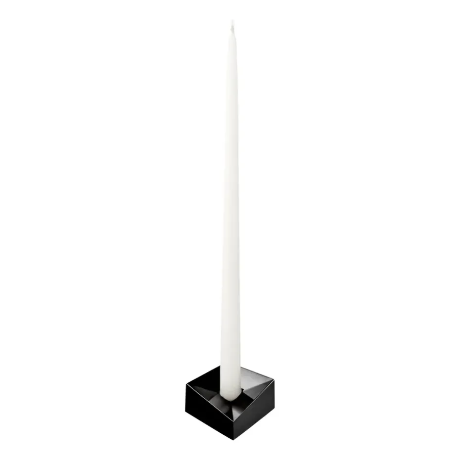 STOFF Nagel reflect candle holder small 2.7 cm, Black chrome
