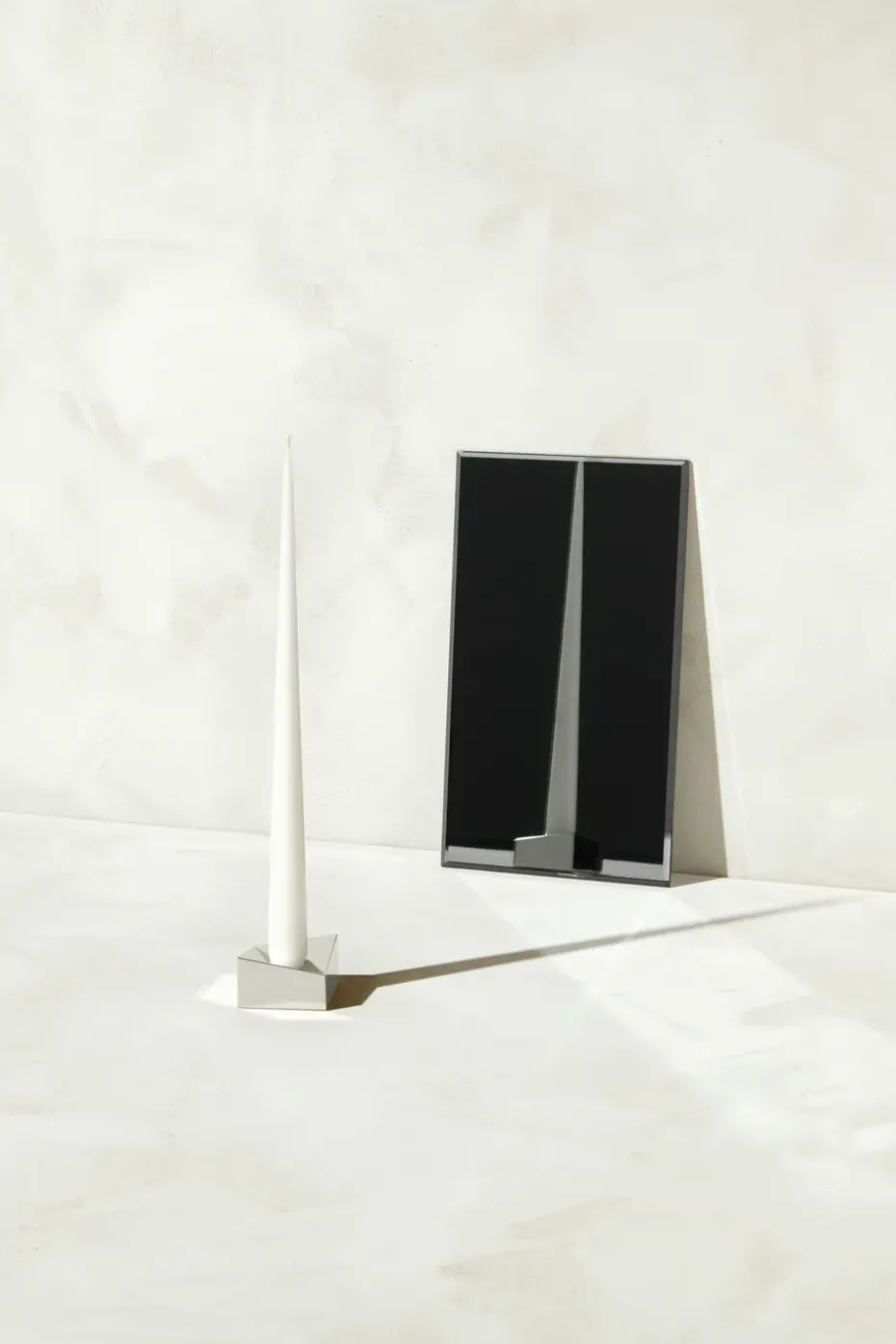 STOFF Nagel reflect candle holder large 3.2 cm, Chrome