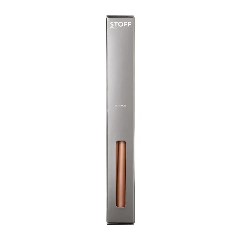 STOFF tapered candle by ester & erik 6-pack, dusty rose
