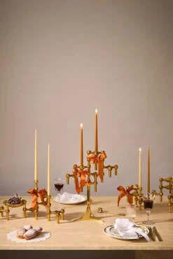 STOFF tapered candle by ester & erik 6-pack, amber