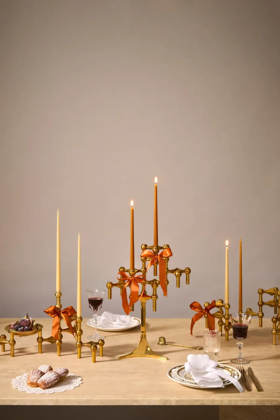 STOFF tapered candle by ester & erik 6-pack, amber