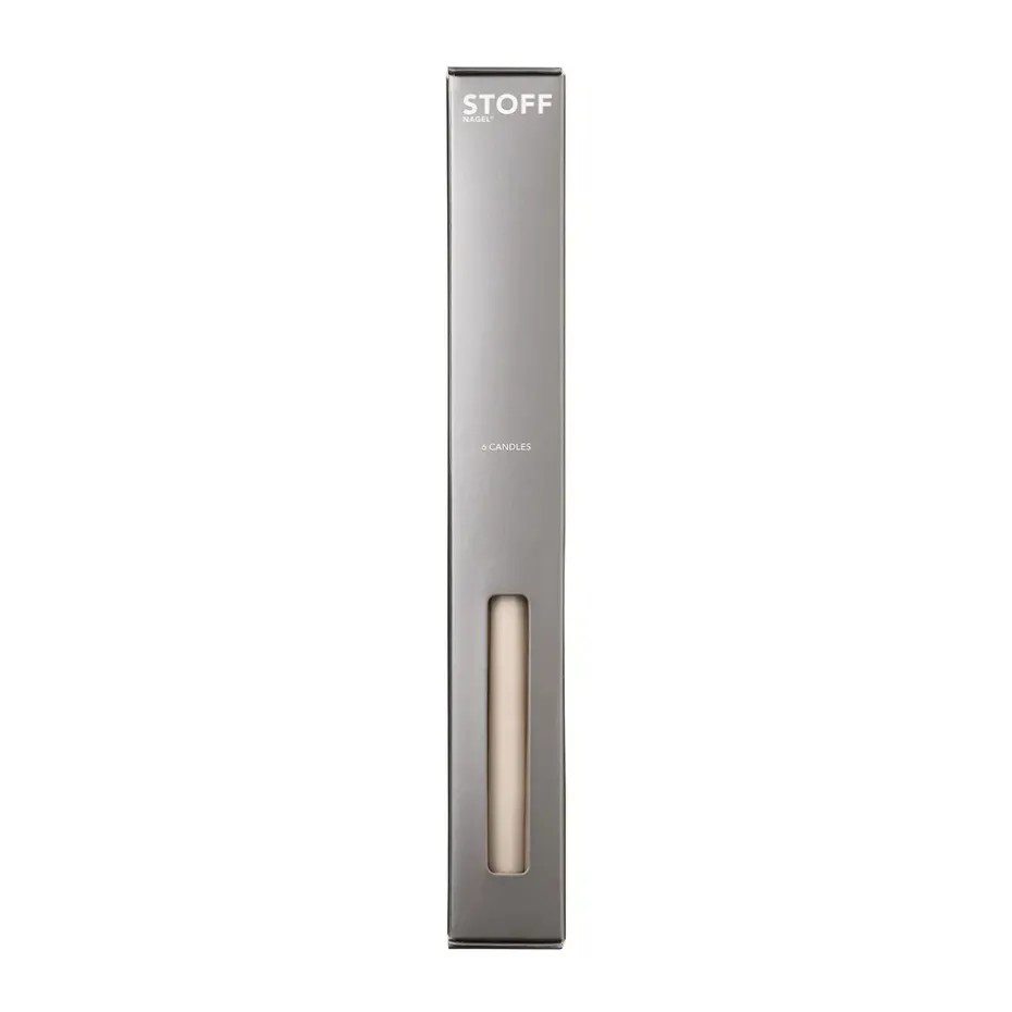 STOFF tapered candle by ester & erik 6-pack, sand