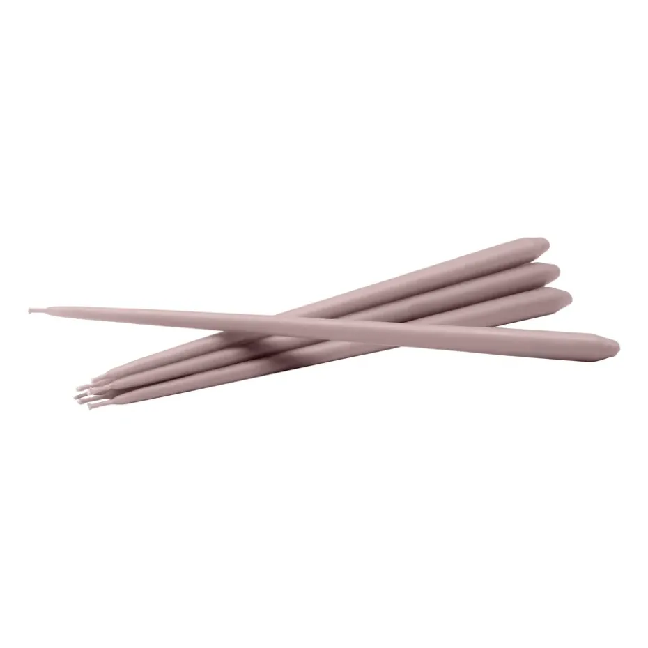 STOFF tapered candle by ester & erik 6-pack, Soft rose
