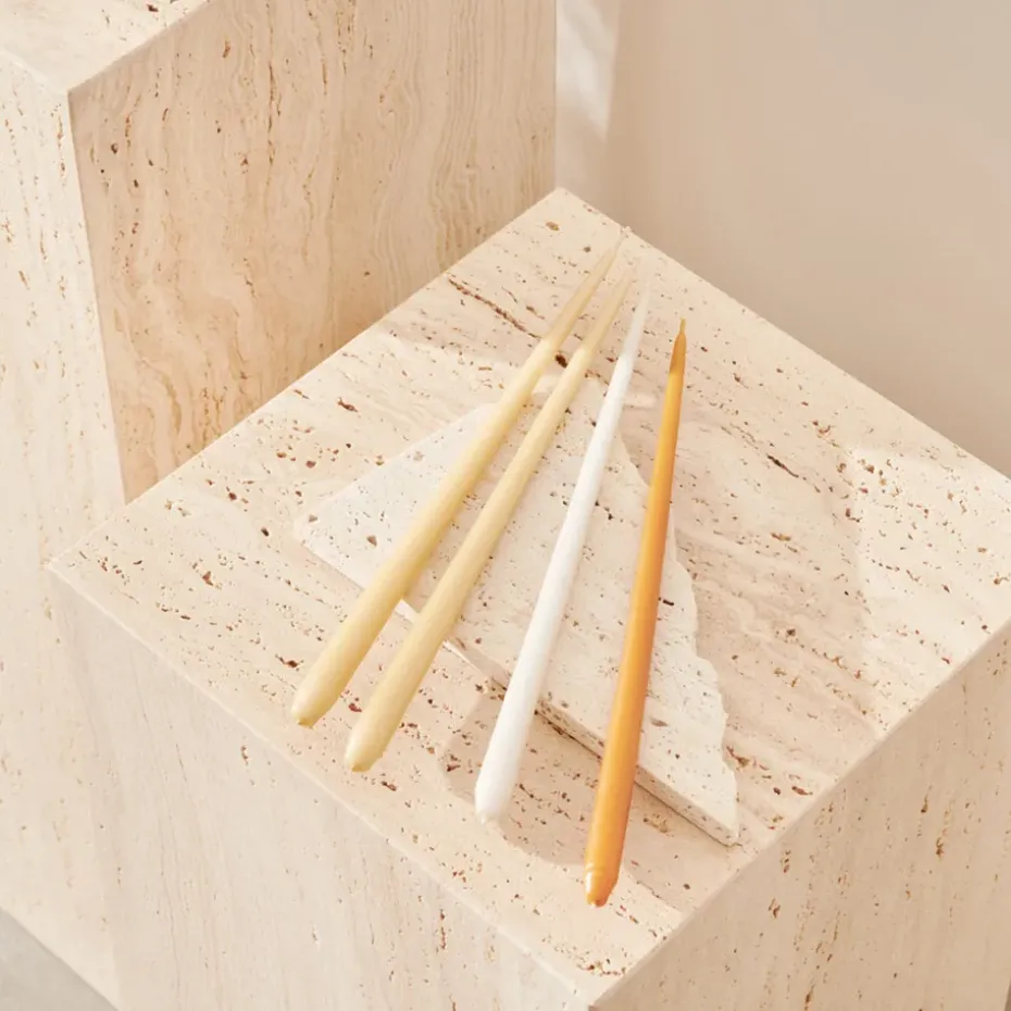 STOFF tapered candle by ester & erik 6-pack, Ginger