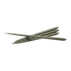 STOFF tapered candle by ester & erik 6-pack, Dusty green