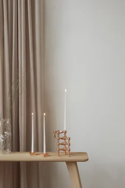 STOFF tapered candle by ester & erik 6-pack, White