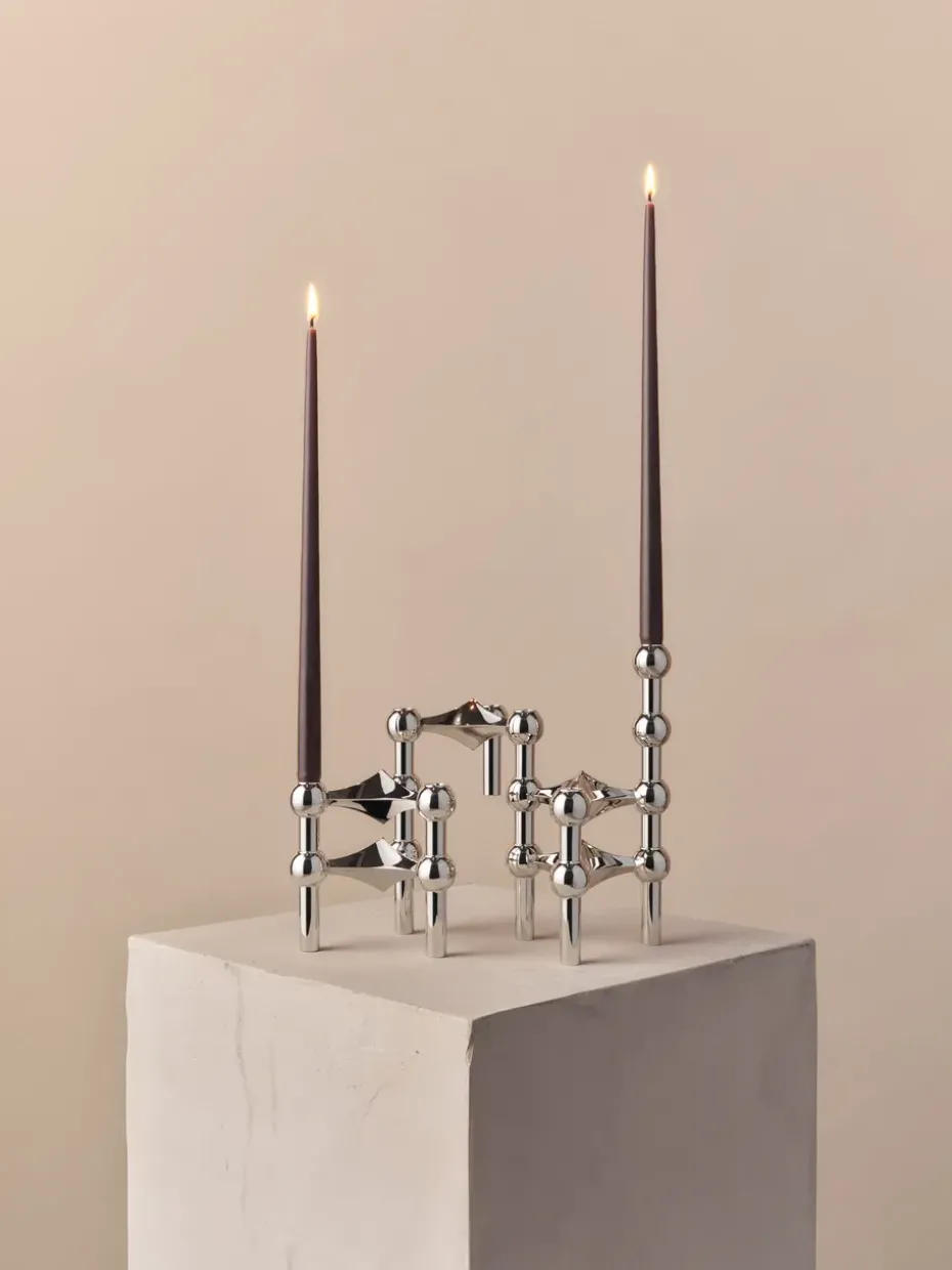 STOFF tapered candle by ester & erik 6-pack, Espresso