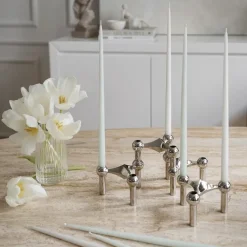 STOFF tapered candle by ester & erik 6-pack, Dusty mint