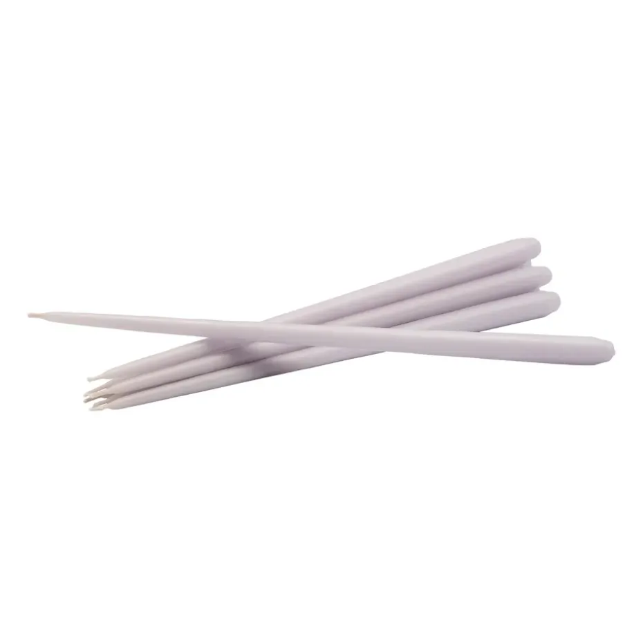 STOFF tapered candle by ester & erik 6-pack, Light lavender