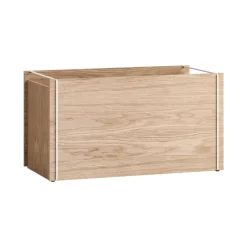 Storage box oak 33x60 cm, Wood. white