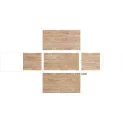 Storage box oak 33x60 cm, Wood. white