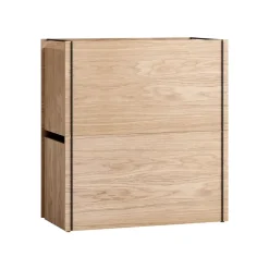 Storage box oak 33x60 cm, Wood. black