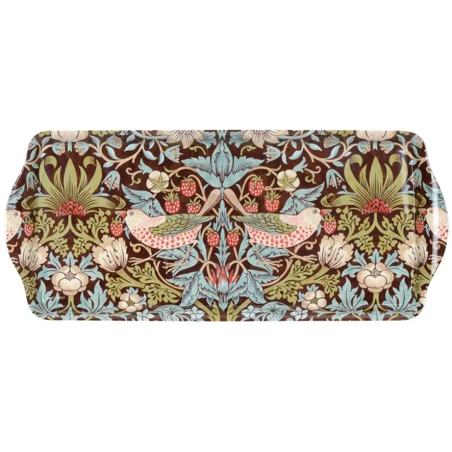 Strawberry Thief sandwich tray, Brown