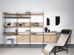 String cabinet with drawers, Oak, 78x30 cm