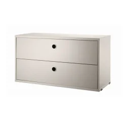 String cabinet with drawers, Beige, 78x30 cm
