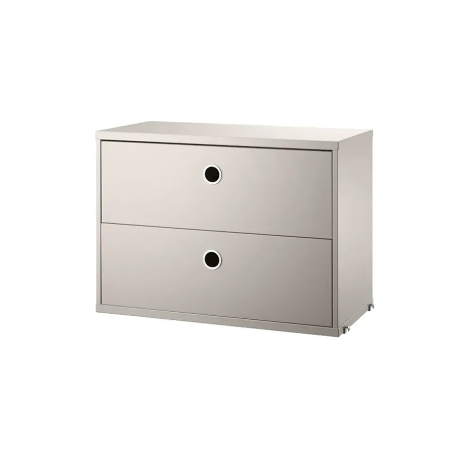 String cabinet with drawers, Beige, 58x30 cm