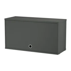 String cabinet with flip door, Dark grey, 78x30 cm