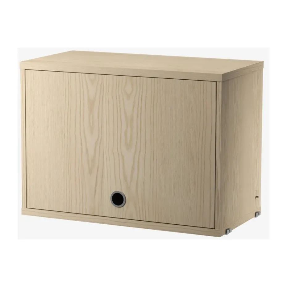 String cabinet with flip door, Ash, 58x30 cm