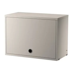 String cabinet with flip door, Beige, 58x30 cm