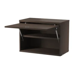 String cabinet with flip door, Dark oak, 58x30 cm