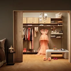 String cabinet with flip door, Beige, 78x30 cm