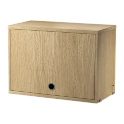 String cabinet with flip door, Oak, 58x30 cm