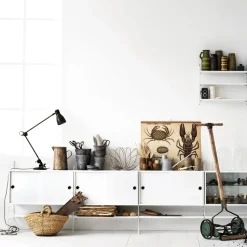 String cabinet with sliding door, White, 78x30 cm