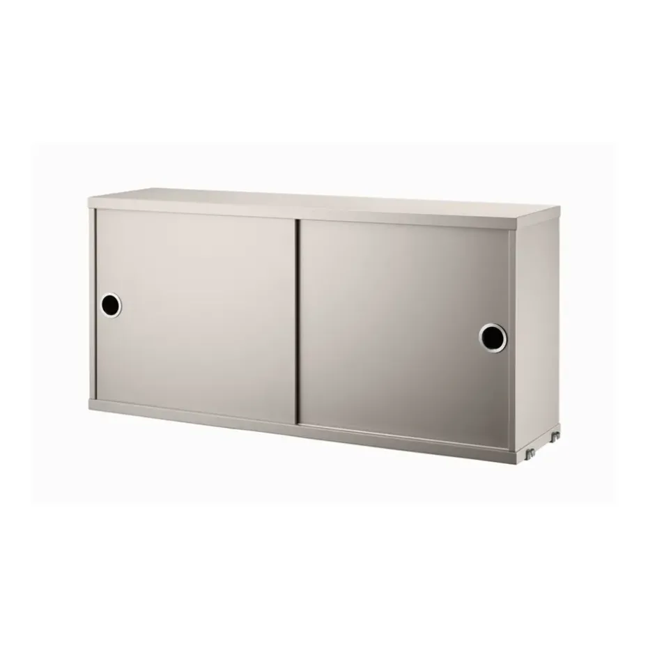 String cabinet with sliding door, Beige, 78x20 cm
