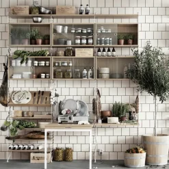 String floor panels, White, 200x30 cm, 2-pack