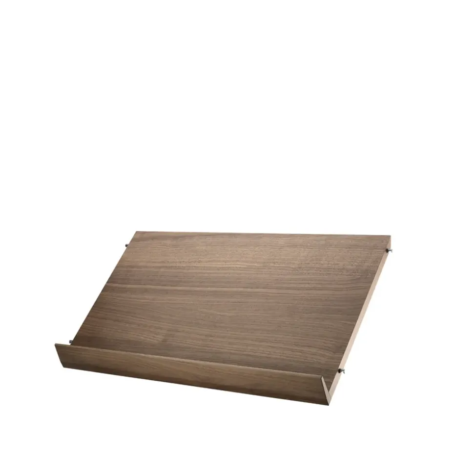 String magazine shelf wood, Walnut, 58x30 cm