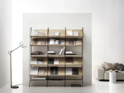 String magazine shelf wood, Oak, 58x30 cm