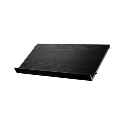String magazine shelf wood, Black stained ash, 78x30 cm