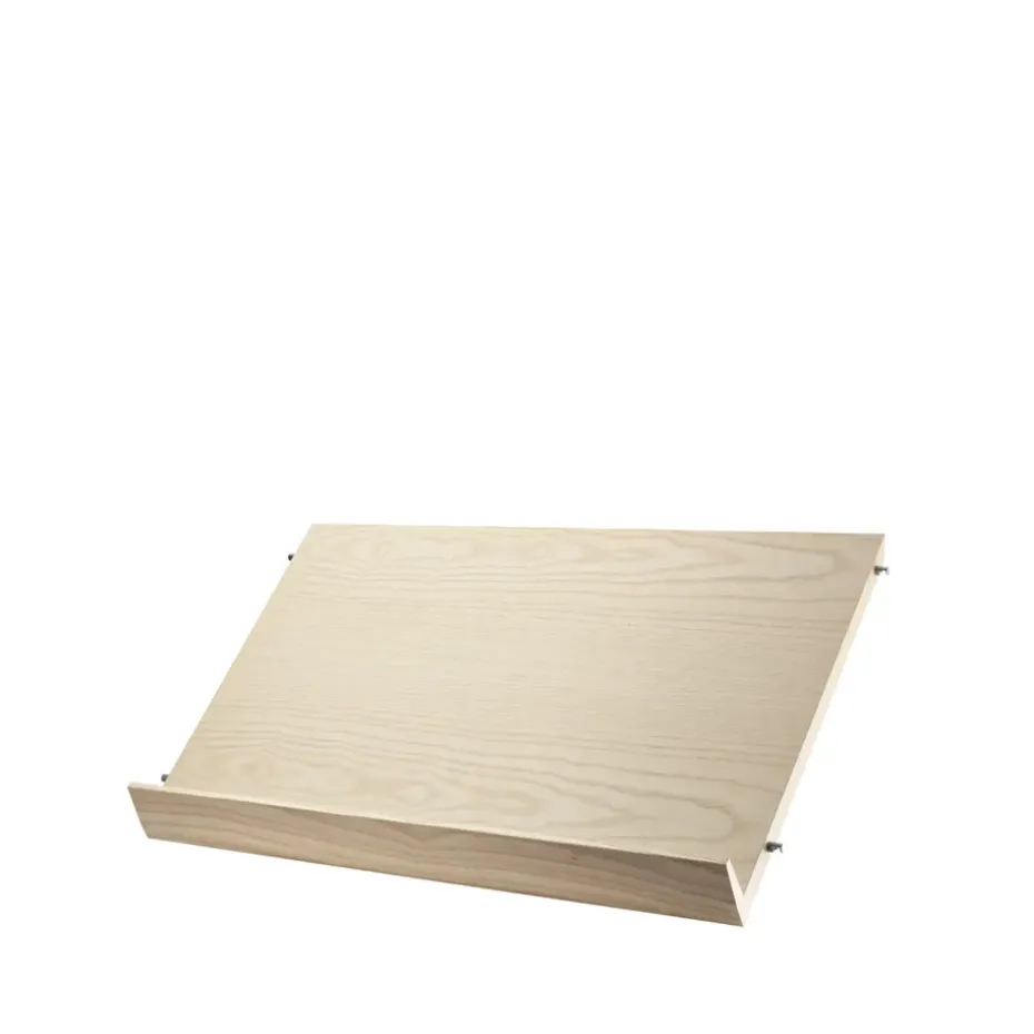 String magazine shelf wood, Ash veneer, 58x30 cm