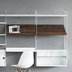 String magazine shelf wood, Ash veneer, 58x30 cm