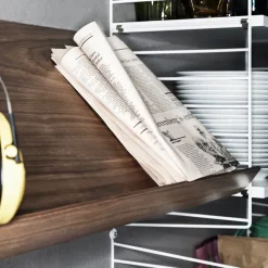 String magazine shelf wood, Ash veneer, 58x30 cm