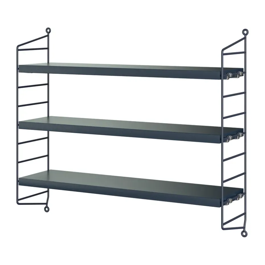 String Pocket wall shelf, Nybro blue