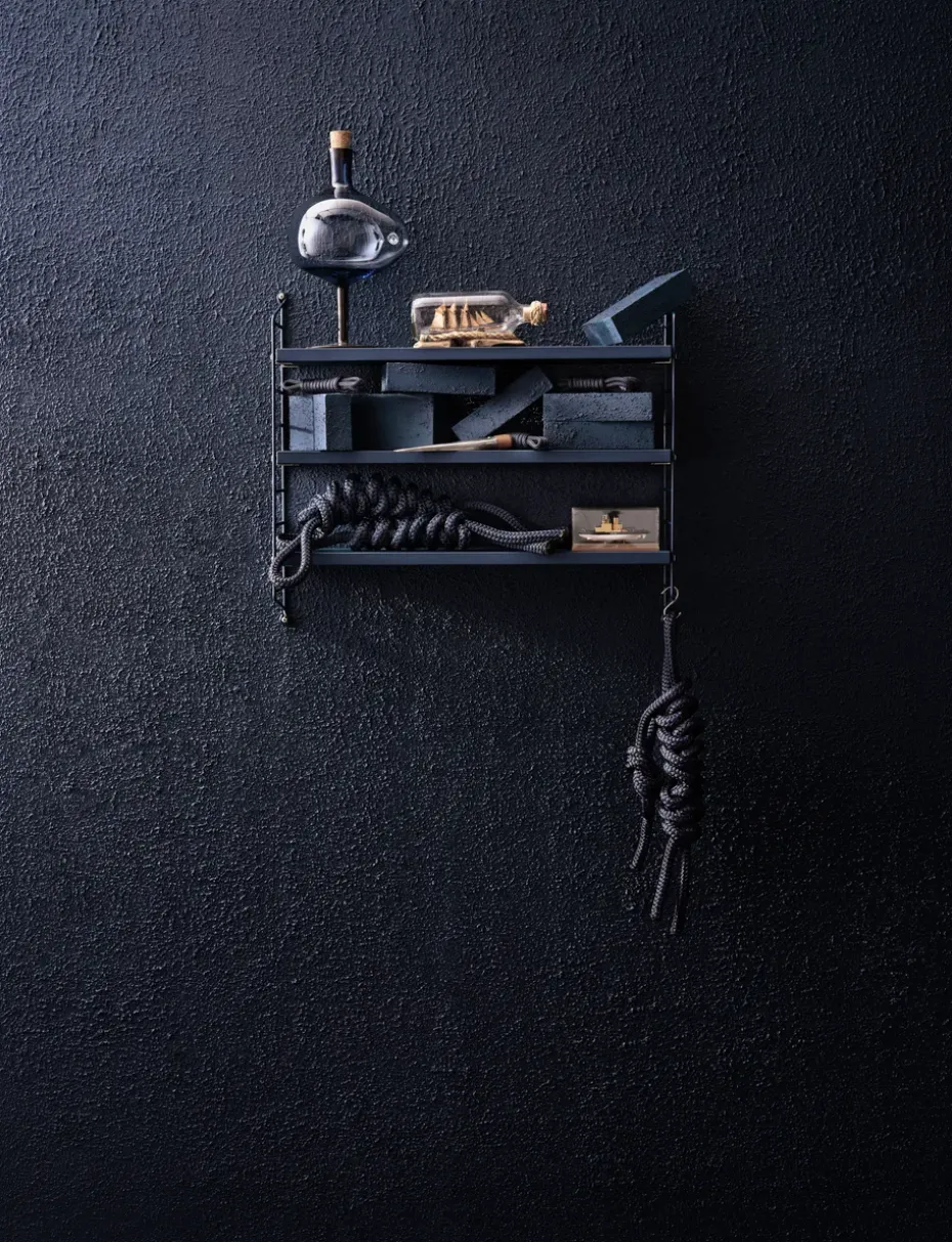 String Pocket wall shelf, Nybro blue